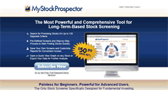 Desktop Screenshot of mystockprospector.com