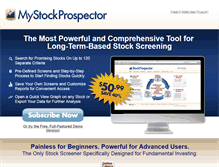 Tablet Screenshot of mystockprospector.com